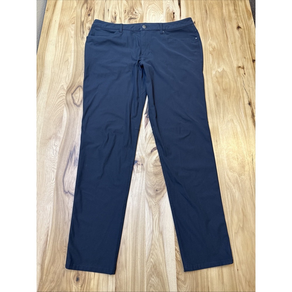 Lululemon ABC Pant Mens 36 Grayish Black 36x32 Classic Fit Stretch Warpstreme